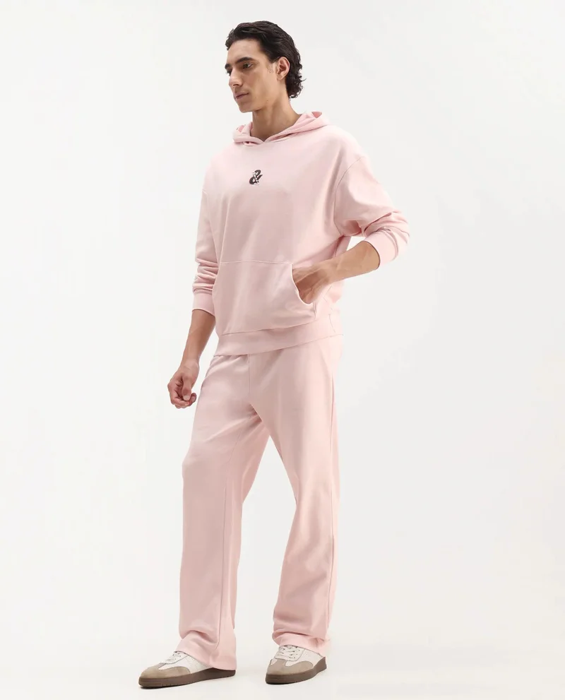 Rare Rabbit Men's Embroidered Regular Fit Drawstring Trackpant