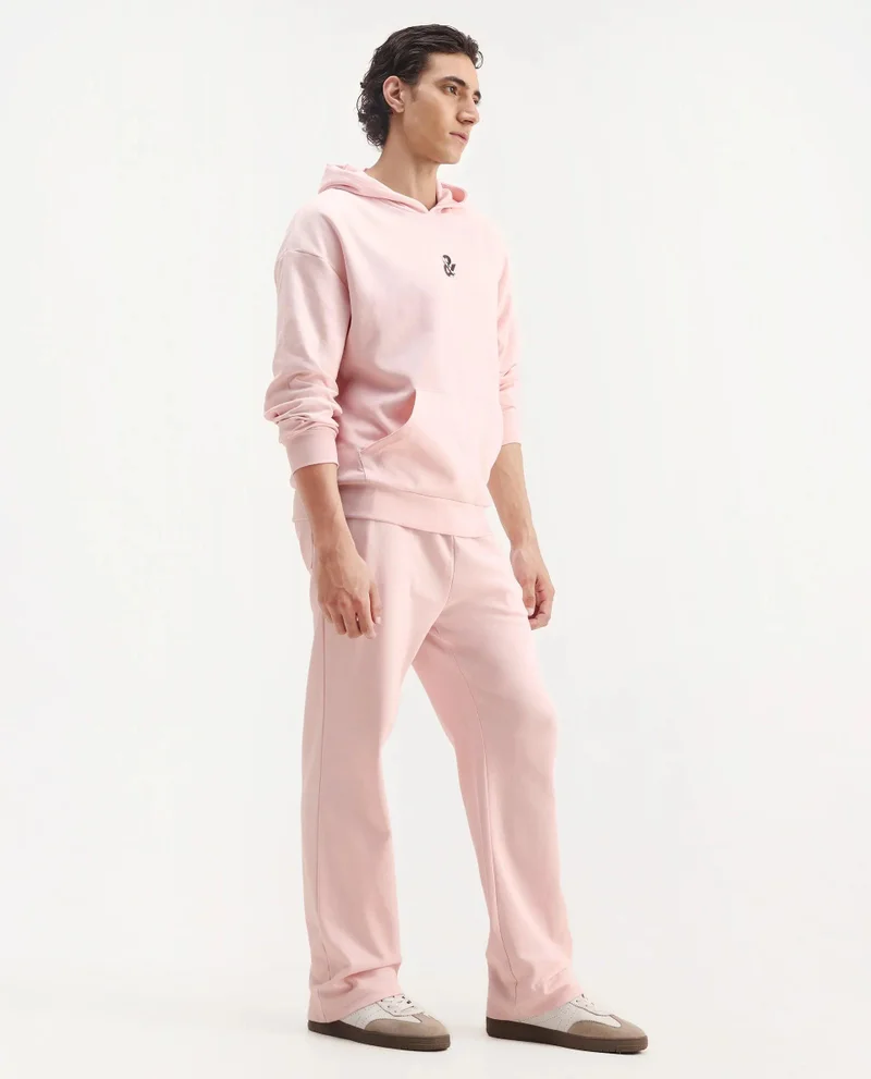 Rare Rabbit Men's Embroidered Regular Fit Drawstring Trackpant