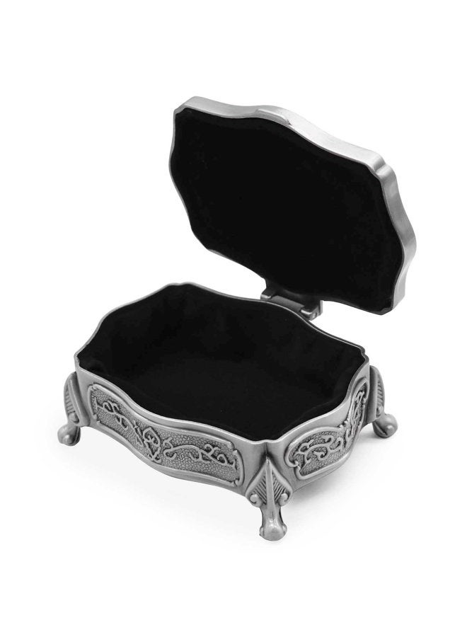 AVESON Rectangle Vintage Metal Jewelry Box Trinket Gift Box Chest Ring Case for Girls Ladies Women, Small - Image 4