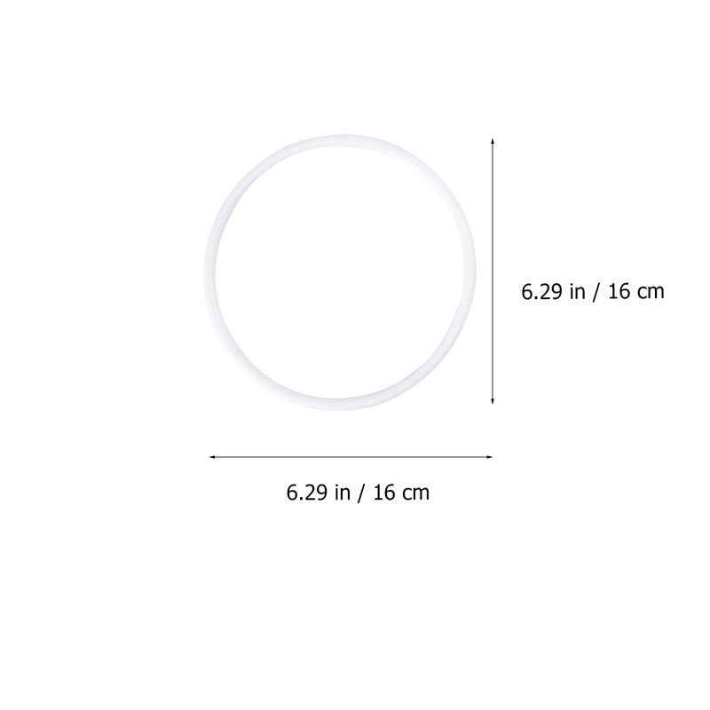 20 Pcs 16cm Dreamcatcher Round White Wrapping Circle Circle for DIY Manual Handmade Wicker Crafts Tool Material Accessories - Image 3