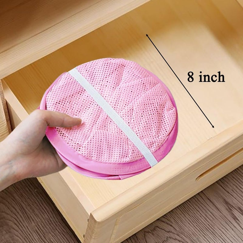 Buenod Pop Up Laundry Hamper Reinforced Collapsible Laundry Basket Foldable Clothes Hamper for Home, Dorm Room, Travel, Cruise, Pink - Image 5