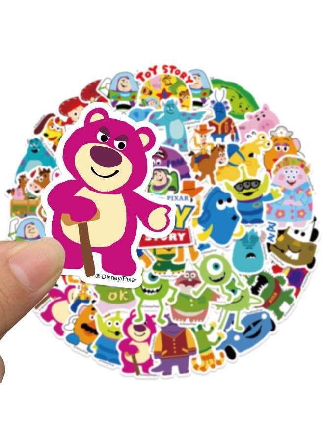 RUBANG 50pcs Toy Story Stickers for Kids Water Bottle, Cute Cartoon Waterproof Vinyl Decal for Teen Girl Laptop Skateboard Phone Guitar Travel Case Bike Helmet - Image 5