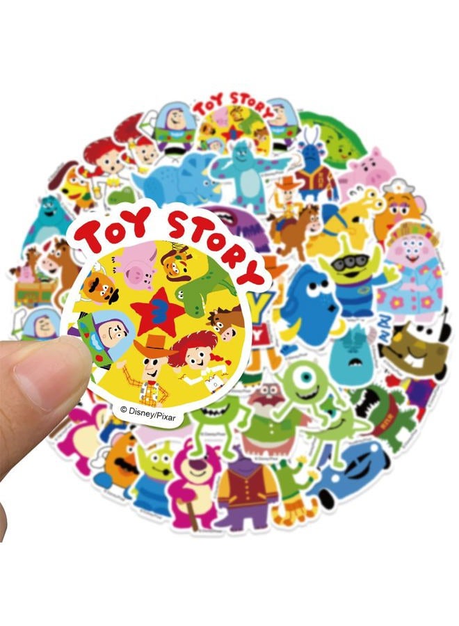 RUBANG 50pcs Toy Story Stickers for Kids Water Bottle, Cute Cartoon Waterproof Vinyl Decal for Teen Girl Laptop Skateboard Phone Guitar Travel Case Bike Helmet - Image 4