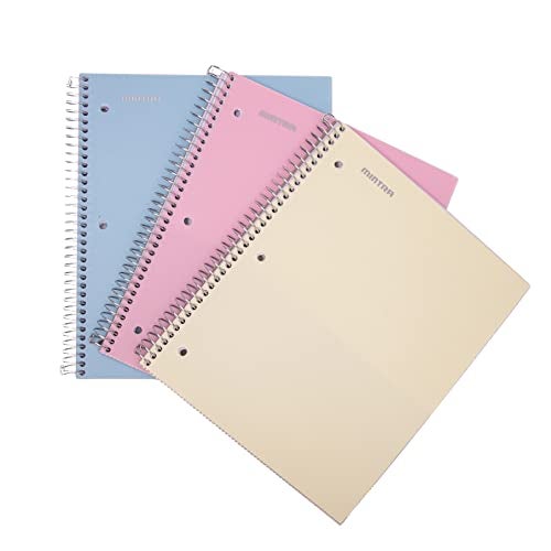 Mintra Office Durable Spiral Notebooks, 1 Subject, (Spring Pink, Sun Yellow, Arctic Ice, Wide Ruled 3pk) - Image 2