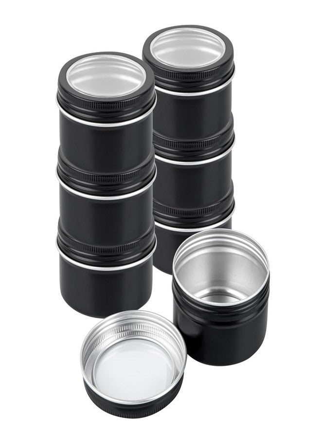 Restaurantware RW Base 4 Ounce Tin Storage Boxes 10 Round Tin Boxes With Lids - Durable Clear Window Lids Black Aluminum Storage Containers Customizable Fits Mints Pills Or Herbs - Image 1