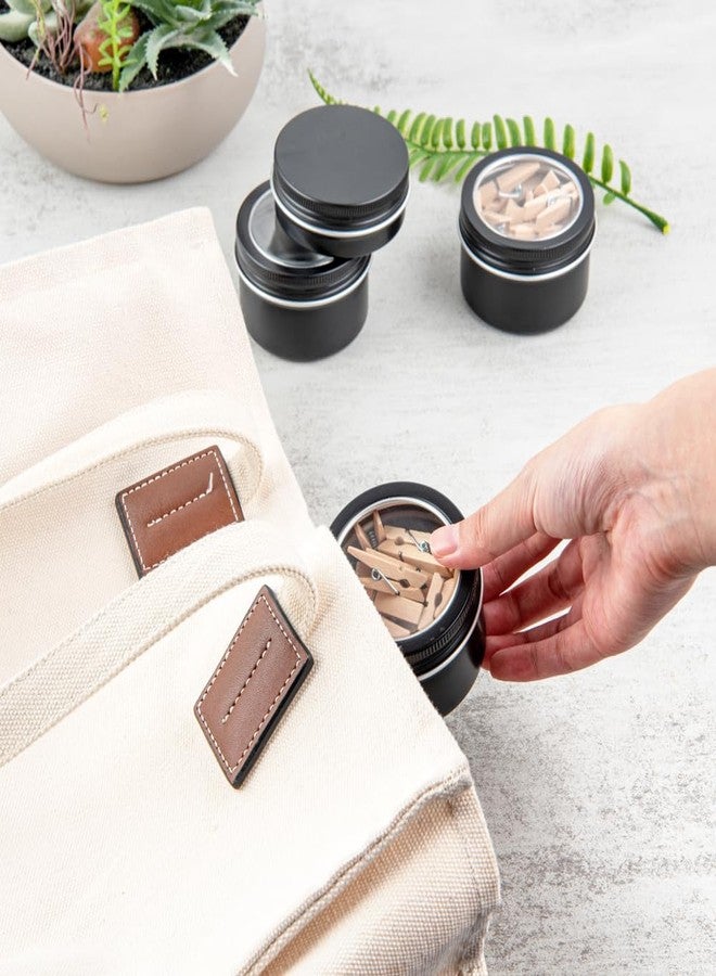 Restaurantware RW Base 4 Ounce Tin Storage Boxes 10 Round Tin Boxes With Lids - Durable Clear Window Lids Black Aluminum Storage Containers Customizable Fits Mints Pills Or Herbs - Image 5