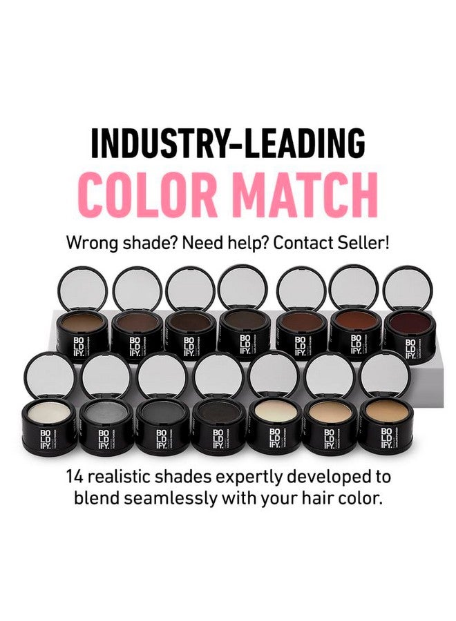 BOLDIFY Hairline Powder - Root Touch Up & Hair Loss Cover Up, Instant Gray Coverage 48-Hour Stain-Proof Hair Color Powder for Women & Men, Hair Fibers and Hair Topper Alternative (Dark Blonde) - Image 3