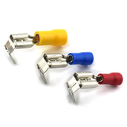 DZS Elec 30pcs A.W.G 12-10 16-14 22-16 Crimp Connector Kit PVC Semi-Insulated Piggy Back Spade Quick Splice Male/Female Wire Terminals - Image 1