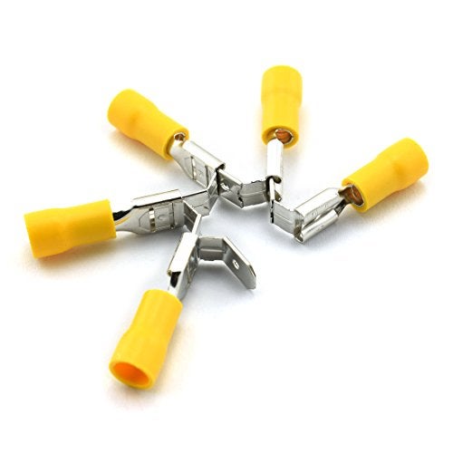 DZS Elec 30pcs A.W.G 12-10 16-14 22-16 Crimp Connector Kit PVC Semi-Insulated Piggy Back Spade Quick Splice Male/Female Wire Terminals - Image 4