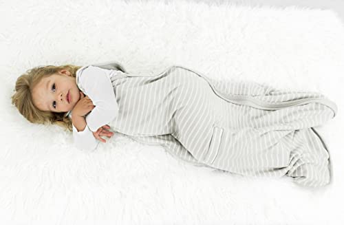 Woolino 4 Season Toddler Sleeping Bag, Merino Wool and Organic Cotton Baby Sleep Bag Sack, 2-4 Years, Birch Gray - Image 5