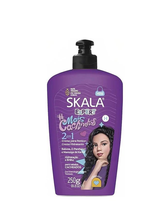 SKALA Skala Kids 3-in-1 Curl Cream Miss Cachinhos H – 250g Leave-in Conditioner and Styling for Curly Hair