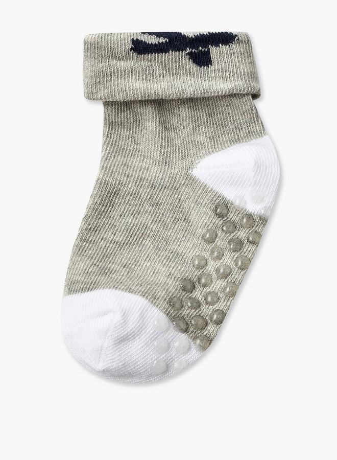 Barefeet Pack Of 5 Cotton Ankle Length Baby Boys Socks With Strips - Image 5