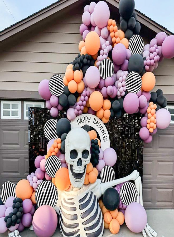 D-Fokes 12 Pcs Black and White Striped Balloons, 18 Inch Halloween Foil Black Striped Balloons, Reusable Aluminum Helium Balloon for Birthday, Baby Shower, Halloween Party Decorations - Image 3