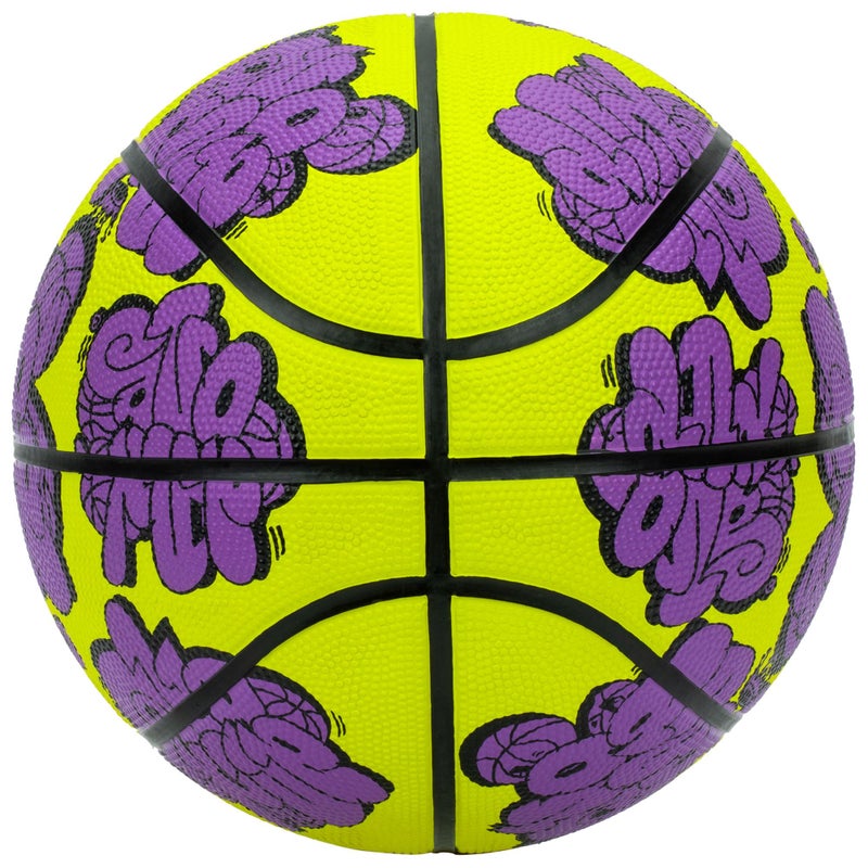 AND1 Toss Up 28.5 Basketball - Intermediate Rubber Streetball for Indoor/Outdoor Play, Includes Pump, Size 6 - Image 3