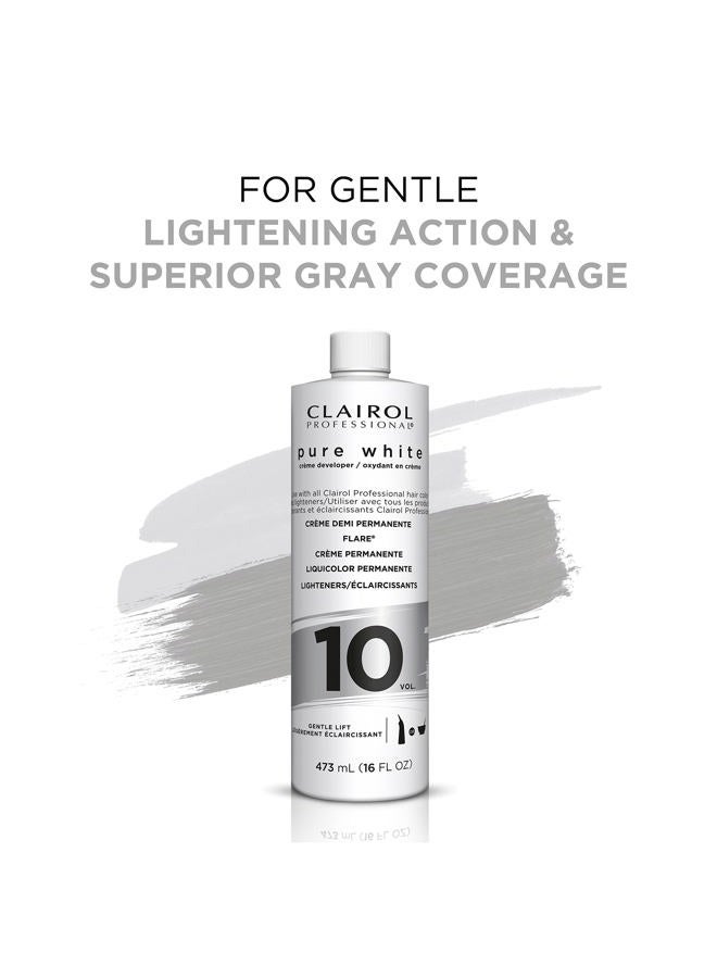 CLAIROL PROFESSIONAL Pure White 10 volume Crème Developer, 16 oz - Image 5