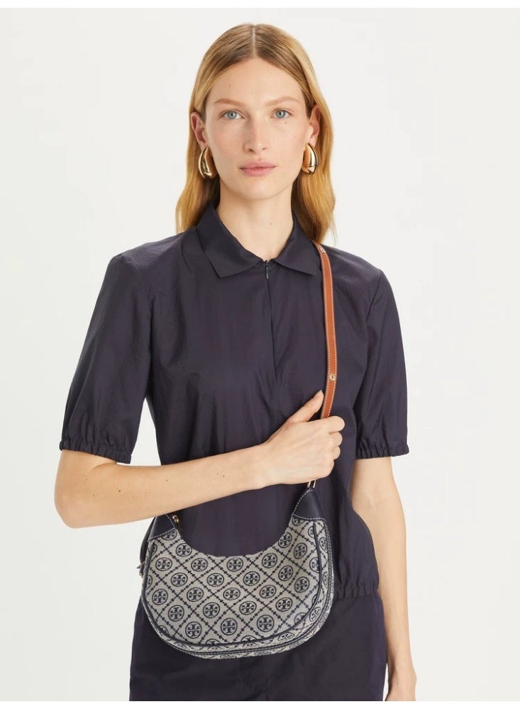 Tory Burch Tory Burch zip fastening, classic brand print, pattern, underarm bag, tote bag, shoulder bag - Image 2