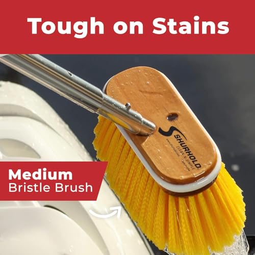 Shurhold 10" Polystyrene Medium Bristle Deck Brush - Image 4