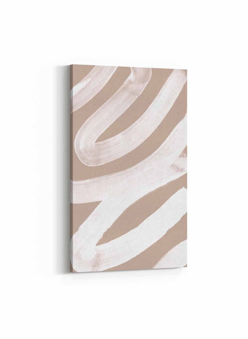 LOWHA Framed Canvas Wall Art Stretched Over Wooden Frame, Maze Abstract Painting, For Home, Living Room, Office Decor - Image 1