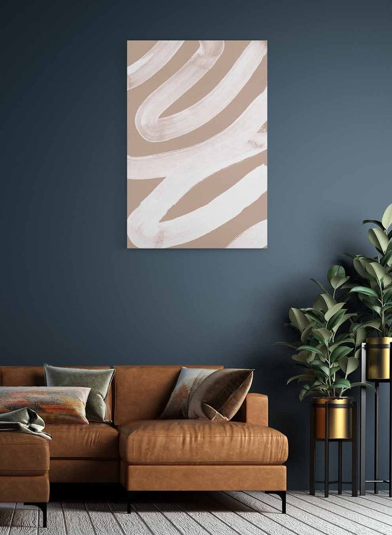 LOWHA Framed Canvas Wall Art Stretched Over Wooden Frame, Maze Abstract Painting, For Home, Living Room, Office Decor - Image 2