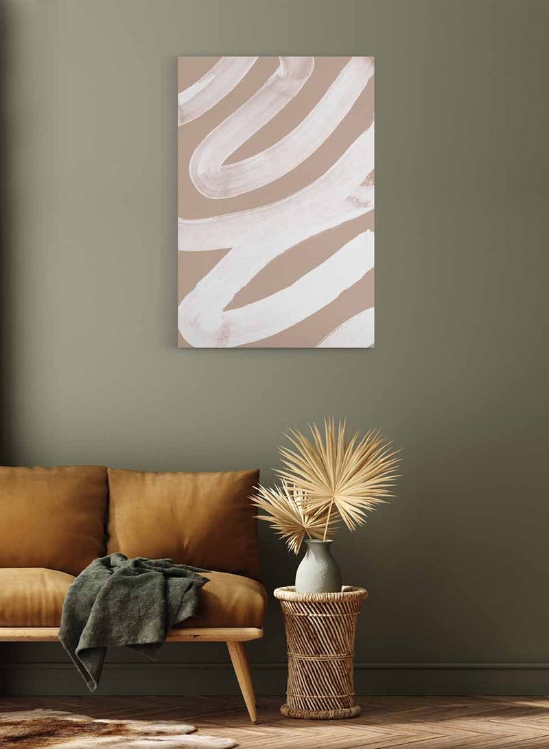 LOWHA Framed Canvas Wall Art Stretched Over Wooden Frame, Maze Abstract Painting, For Home, Living Room, Office Decor - Image 3