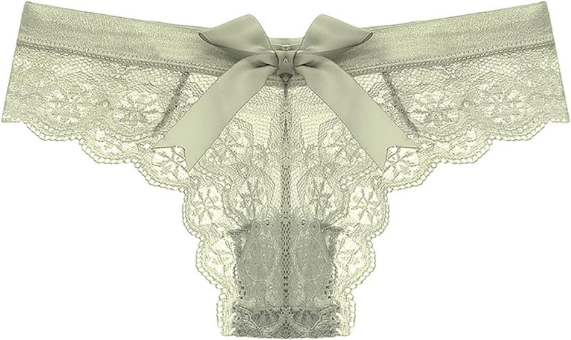 klarako Women Cotton Thongs Lace Panties Seamless Intimates Low Waist See Through Cutout Underpant Underwear for Ladies Girls - Image 2