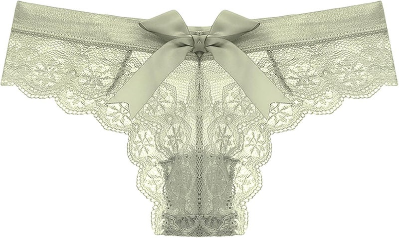 klarako Women Cotton Thongs Lace Panties Seamless Intimates Low Waist See Through Cutout Underpant Underwear for Ladies Girls - Image 3