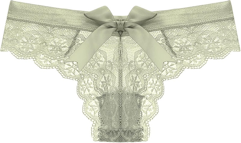 klarako Women Cotton Thongs Lace Panties Seamless Intimates Low Waist See Through Cutout Underpant Underwear for Ladies Girls - Image 1