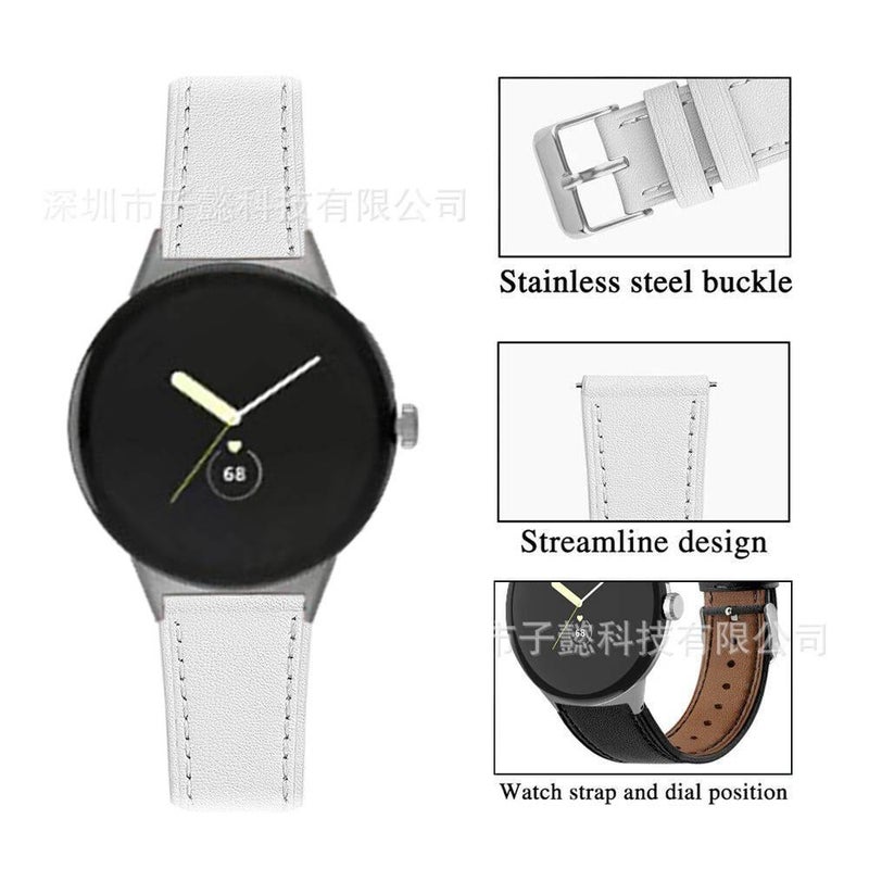 Leather Portable Smartwatch Band for daily smartwatch wear and replacement strap Grey Everyday Use Home Use Travel Use Outdoor Use Use Routine - Image 2