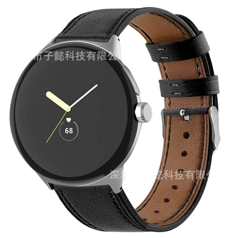 Leather Portable Smartwatch Band for daily smartwatch wear and replacement strap Grey Everyday Use Home Use Travel Use Outdoor Use Use Routine - Image 4