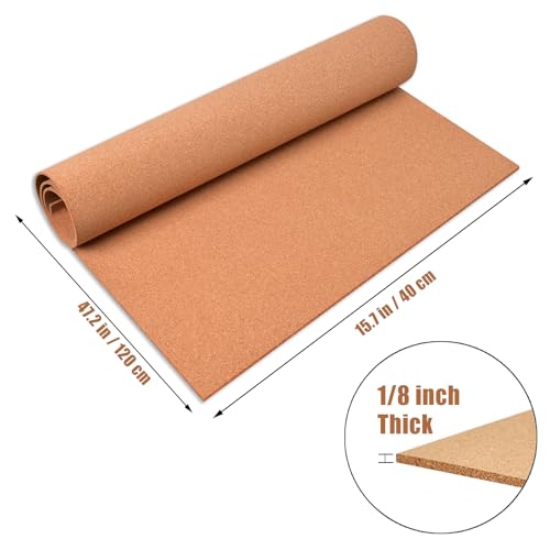 YCCYYCCY Cork Board Roll, 1/8" (3mm) Thick Cork Boards for Walls, 16"x47"(40x120cm) Cork Board Roll for Office, Home, School(Not Self-Adhesive) - Image 3