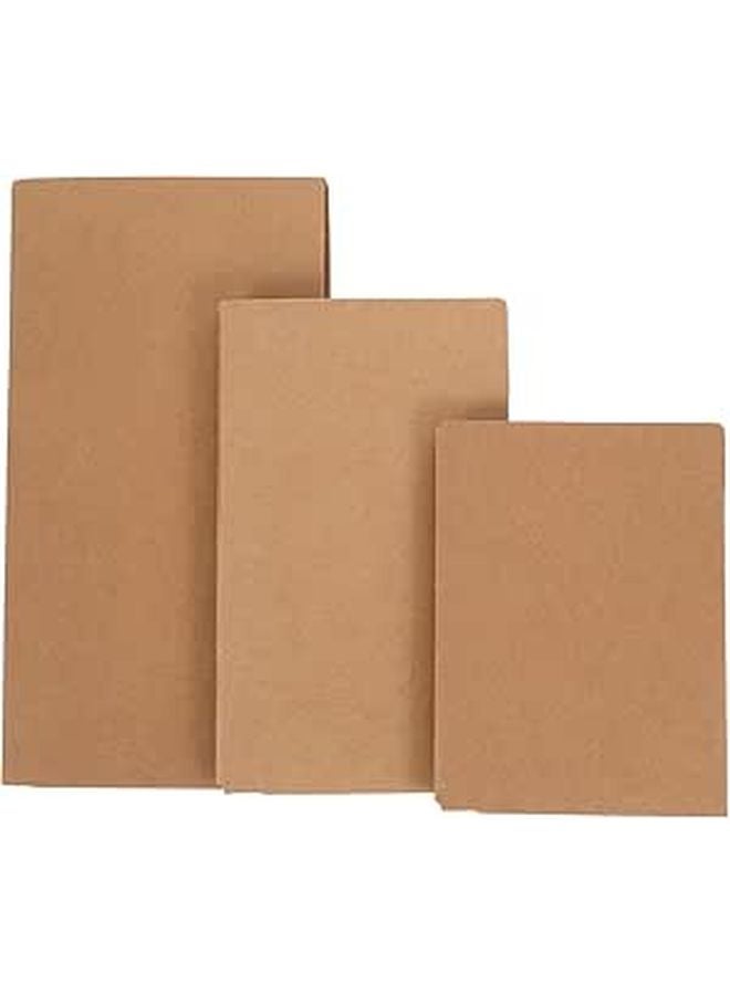 Kraft Paper Zipper Folder Set Large Medium Small Travel Document Organizer - Image 1