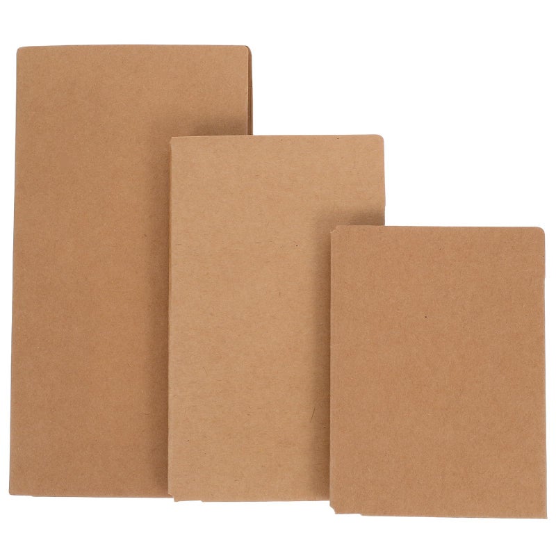 Kraft Paper Zipper Folder Set Large Medium Small Travel Document Organizer - Image 2