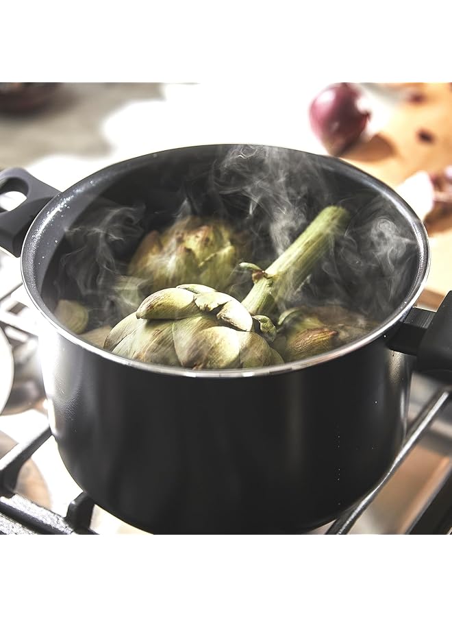 إيروريكس قدر مع غطاء، طلاء غير لاصق أسود، 5 لتر - Image 3