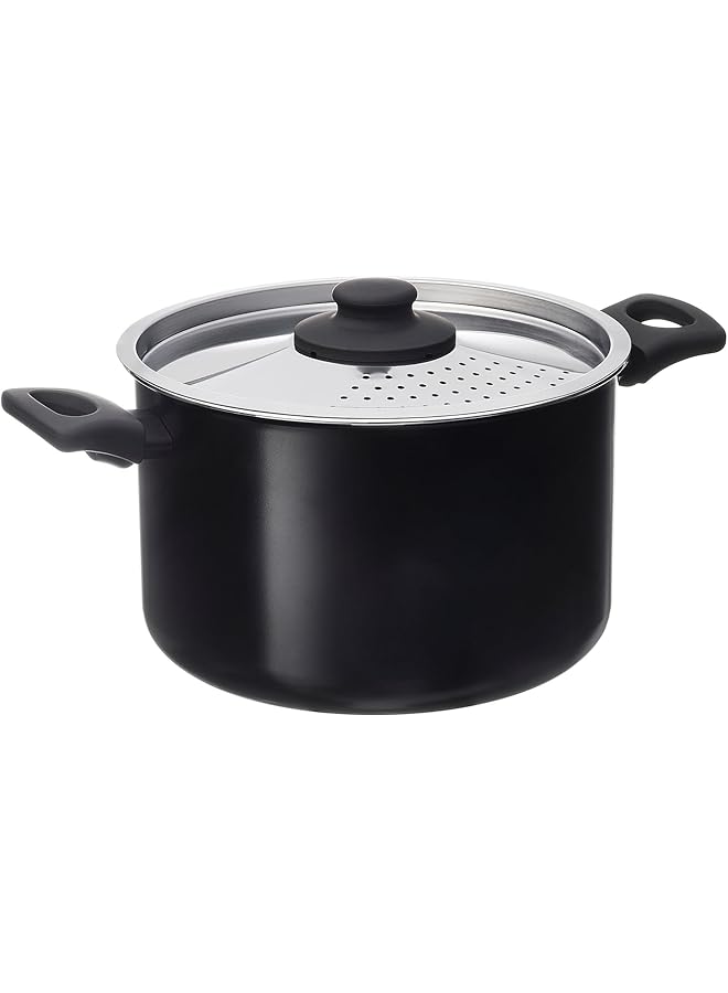 إيروريكس قدر مع غطاء، طلاء غير لاصق أسود، 5 لتر - Image 1