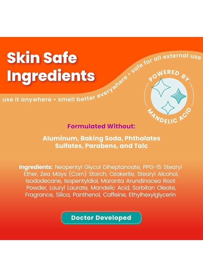 Lume Whole Body Deodorant - Smooth Solid Stick - 72 Hour Odor Control - Aluminum Free, Baking Soda Free and Skin Safe - 2.6 Ounce (Pack of 2) (Clean Tangerine) - Image 2