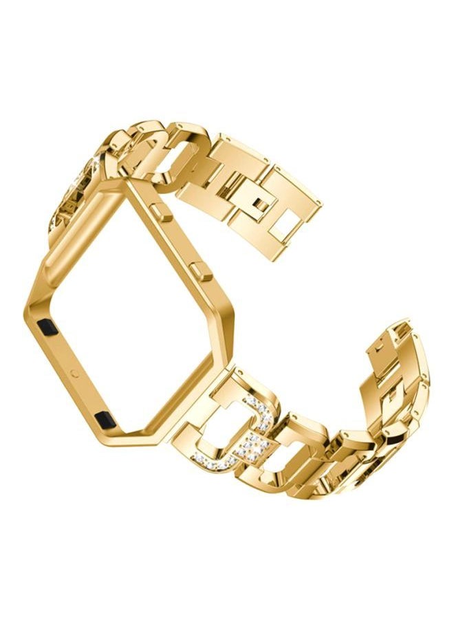 Replacement Band Strap With Frame For Fitbit Blaze Gold