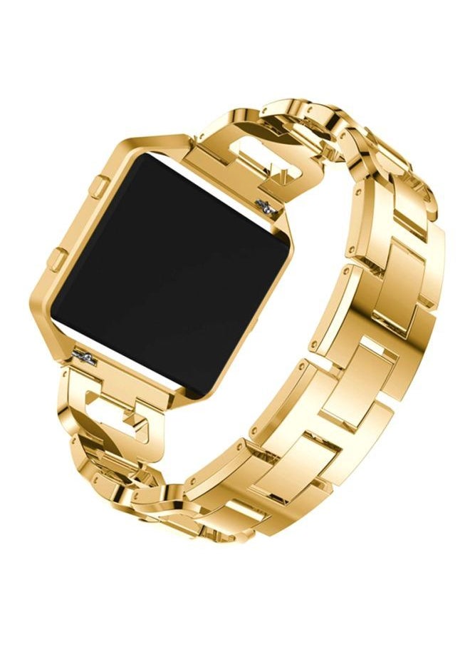 Replacement Band Strap With Frame For Fitbit Blaze Gold