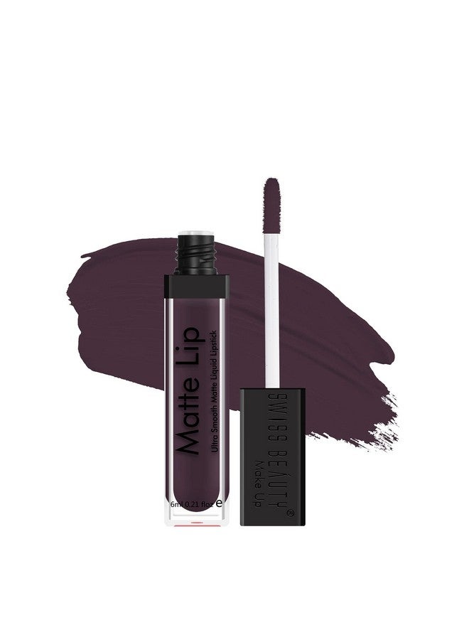 Swiss Beauty Ultra Smooth Matte Lip Liquid Lipstick, Smooth Lip Color, Weightless Finish, Silky Matte Finish, Shade- Berry, 6ml