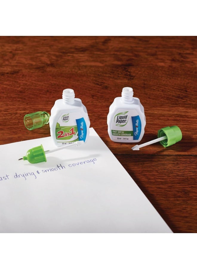 Paper Mate Liquid Paper Fast Dry Correction Fluid 22 ml 3 Count - Image 1