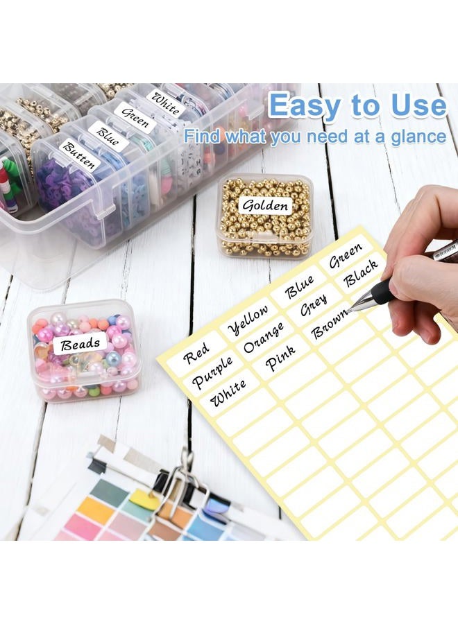 Fesorsi Bead Organizer Box, 62 Pcs Small Beads Organizers, With Classification Tags and Trays, Plastic Bead Organizer Applicable to Jewelry, Diamonds, Clay Beads, Screws, Seeds, Small Parts - Image 4