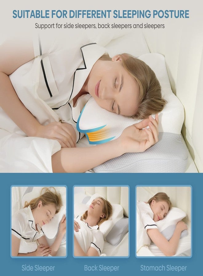 Muzsoul Cervical Pillow for Neck & Shoulder Pain Relief Sleeping - Ergonomic Contour Pillows - Memory Foam Pillow for Side, Back & Stomach Sleepers - Image 2
