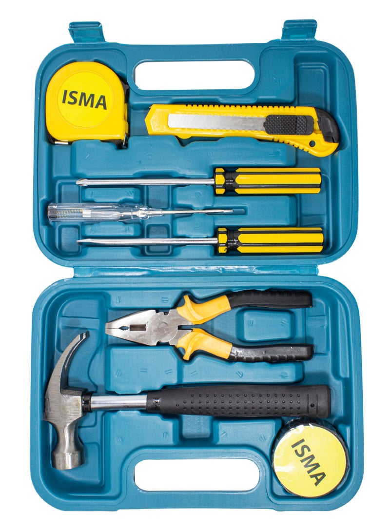 ISMA 9pcs Mechanics Hand Repair Tool Kit in a Box Carry Blow Case - Image 3