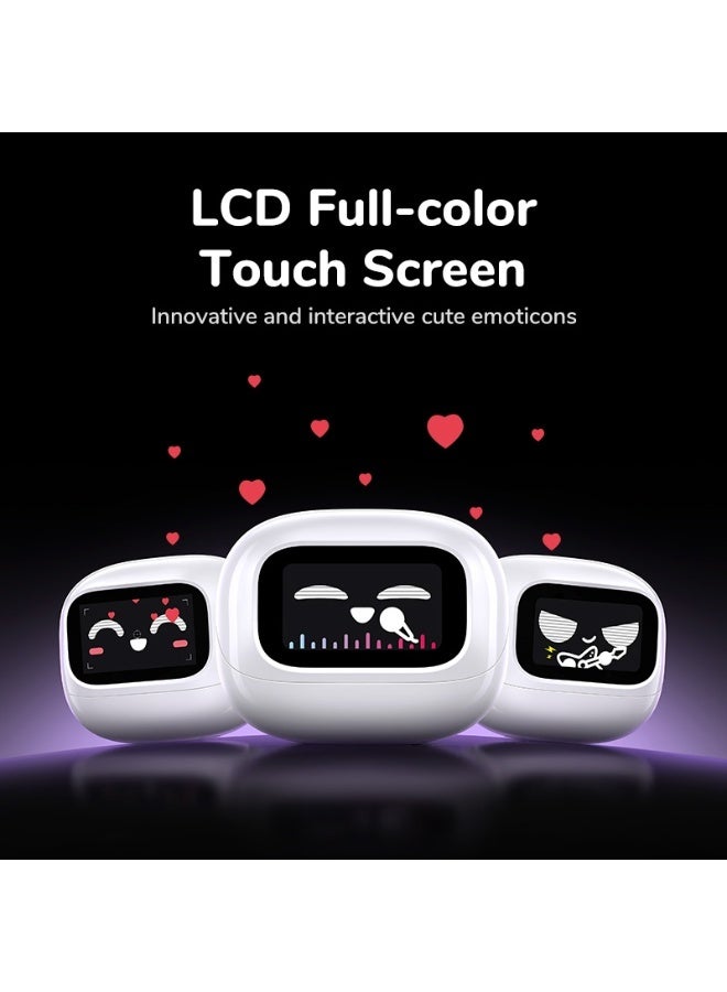 UGREEN ECO EchoBuds Magic White Bluetooth ANC 52dB In-Ear Wireless Headphones with Smart Touch Screen, 12 One-Touch Functions, Battery Life (6H for Headphones, 30H Total), Compatible with iPhone 17/16 Series, Huawei - White - Image 2