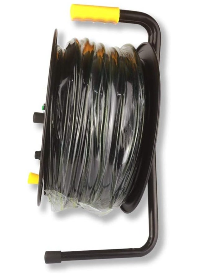 Dannio Power Extension Cable Reel 50M 2.5mm with 4 Sockets and Overload Protection (Black) - Image 3