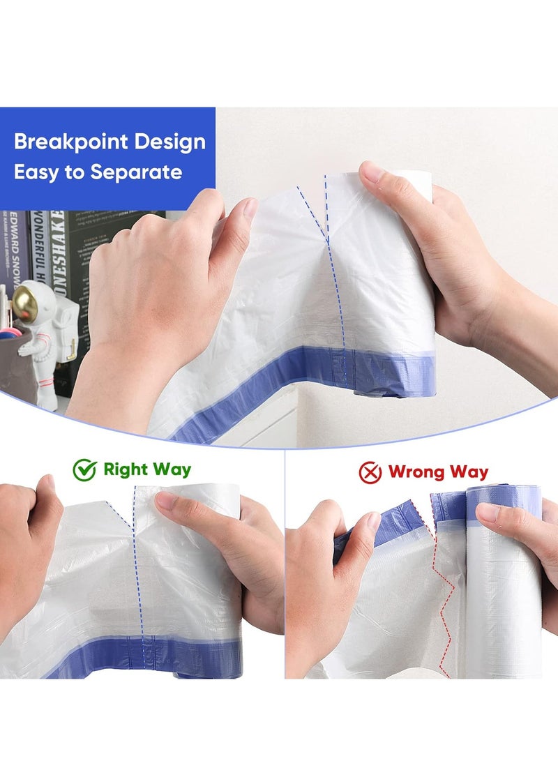 Trash Bags 6 Gallons Drawstring Garbage Bags 60 Count for Office, Living Room, Kitchen and Bathroom Trash Cans- Thickened, Stretchy, Unscented - Image 4