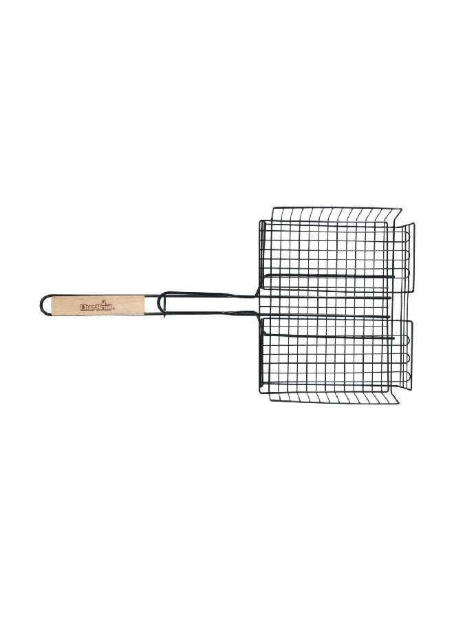 شاربرويل سلة شواء مصنوعة من الستانلس ستيل غير قابلة للالتصاق بلون فضي وبيج وبأبعاد 2.2× 12 × 2.38 بوصة - Image 3