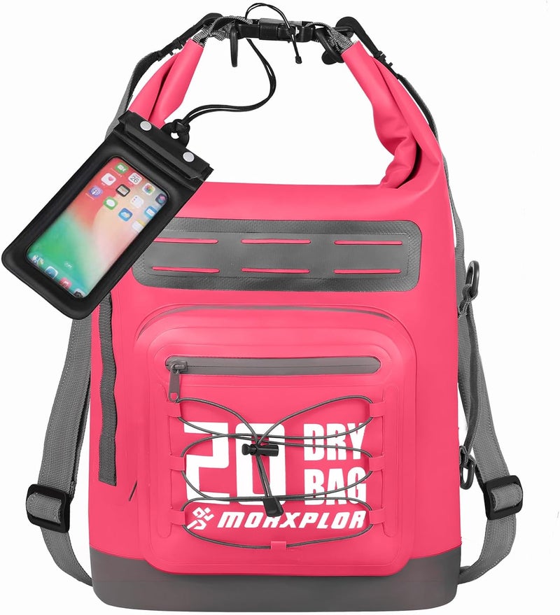 MORXPLOR Dry Bag Waterproof,5L/10L/20L/30L/40L/55L Roll Top Dry Bag Backpack with WaterProof Phone Case for Swim,Kayak - Image 1