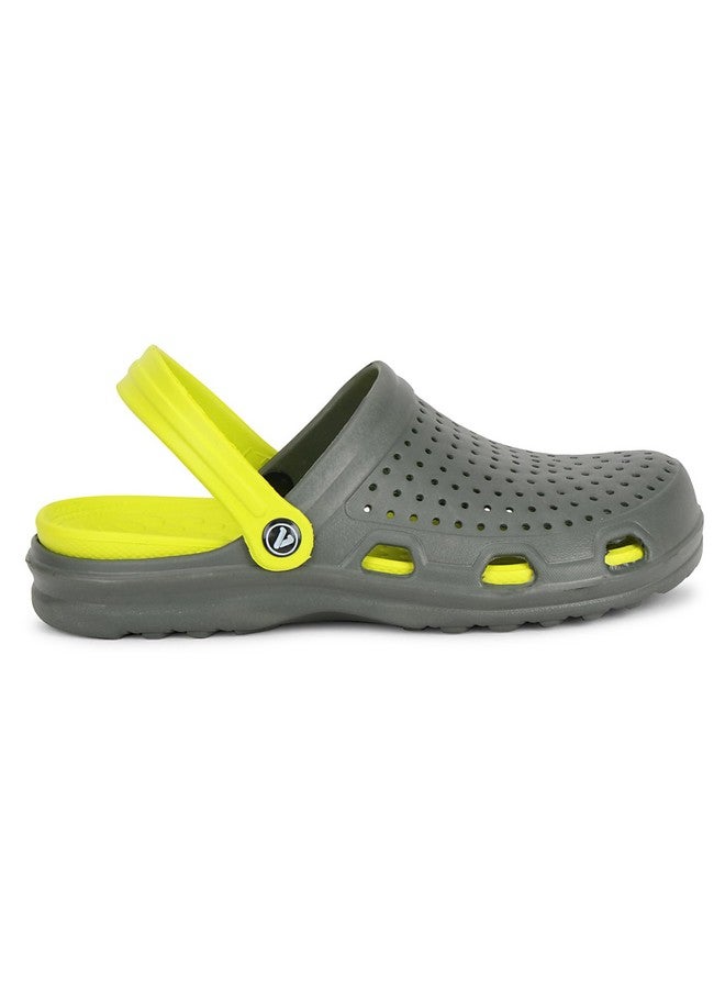 aqualite Men's 636, 1636 D Grey Green M-9 Clogs - Image 4