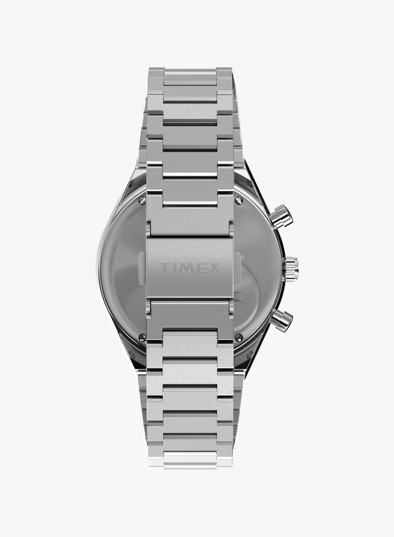 Timex Q Diver inspired Chrono SST Case Blue Dial Bracelet TW2W51600 Men's Watch - Image 2