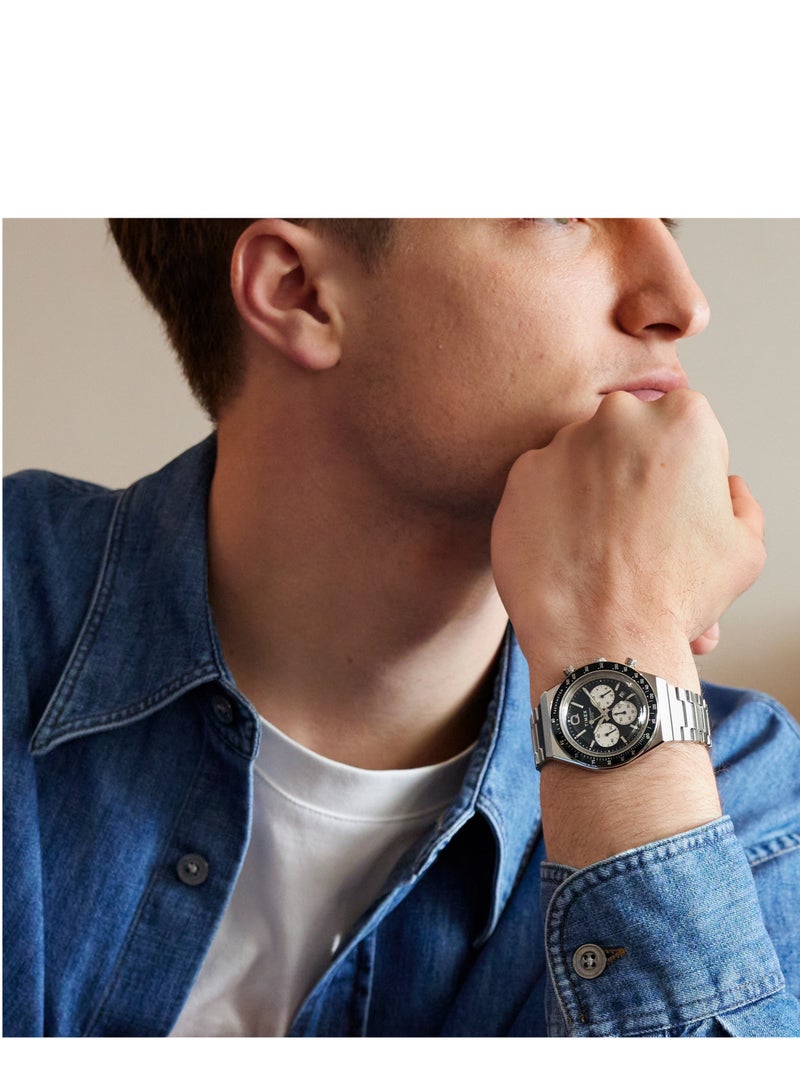 Timex Q Diver inspired Chrono SST Case Blue Dial Bracelet TW2W51600 Men's Watch - Image 4